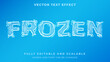 frozen ice graphic style editable text effect