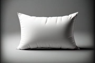 Poster - Rectangle Shape Blank White Pillow Mock Up Realistic Detailed Template. Generative AI