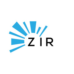 ZIR letter logo. ZIR blue image on white background and black letter. ZIR technology  Monogram logo design for entrepreneur and business. ZIR best icon.
