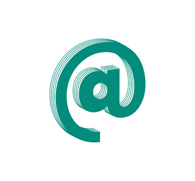 3D Linear modern logo of a sign with a tail. Line strip design. logo, corporate identity, app, creative poster and more.
