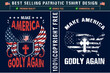 Make america godly again christian t-shirt design with usa grunge flag usa patriotic t shirt design