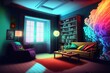 Colorful Futuristic Room