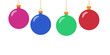 Merry Christmas greeting card, Christmas balls, vector illustration