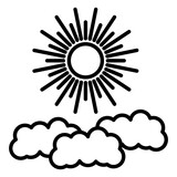 Fototapeta Zachód słońca - weather icon