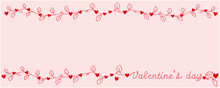 Valentines Day Decoration Background. Happy Valentine Day Decorative Graphic For Banner, Background And Sales Promotion Template. Vector Illustration. 