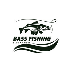 Poster - Bass Fishing Logo Design Template