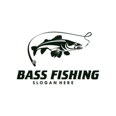 Poster - Bass Fishing Logo Design Template