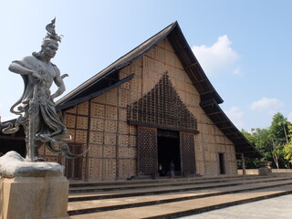 International style of mud temple at  Cherntawan International Meditation Center, Chiang Rai, Thailand