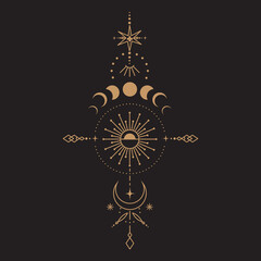 celestial magic mystical and esoteric illustration