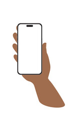 Wall Mural - people holding the mockup smart phone 14 generation vector and screen png transparent with isolated 