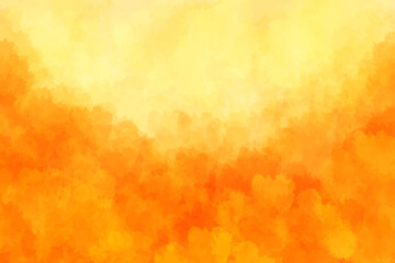 Wall Mural - Abstract orange watercolor texture vector background