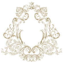 Wedding Crest Monogram Vector Illustration