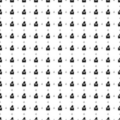 Poster - Square seamless background pattern from geometric shapes are different sizes and opacity. The pattern is evenly filled with big black vote symbols. Vector illustration on white background