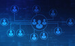 © Greentech - Business Network Concept Background, Social Networks and interaction concept, Digital Abstract Technology background, Social connection and networking background