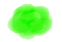 Transparent Green Spot Watercolor On Paper. Png
