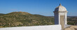 Panorama of the lookout tower in the surrounding wall of Elvas, Portugal