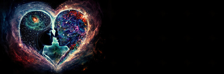 Wall Mural - 3rd eye is activated and in harmony with the cosmos, pineal gland connected to spirituality, metaphy