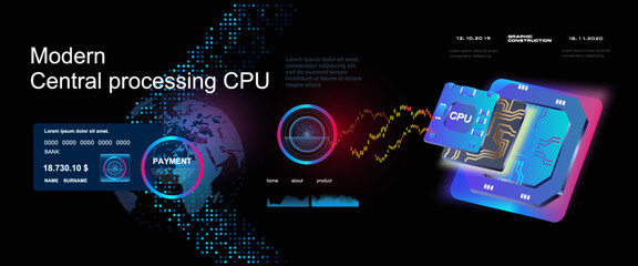Poster - presentation and advertising new generation computer processor. innovative stream processor for comp