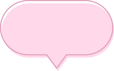 Wall Mural - pink speech bubble, text box, conversation bubble decoration