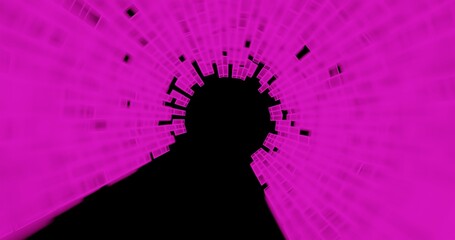 background with code polar array of 3d elements
