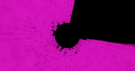 background with code polar array of 3d elements