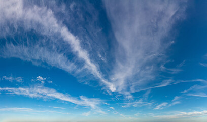 Wall Mural - fantastic clouds against blue sky, panorama