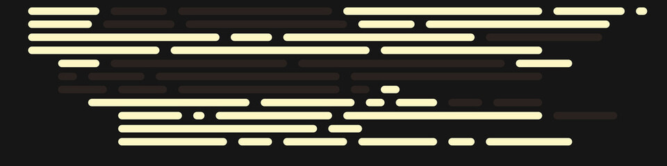 Code on screen vector illustration, flat cartoon coding lines simulation