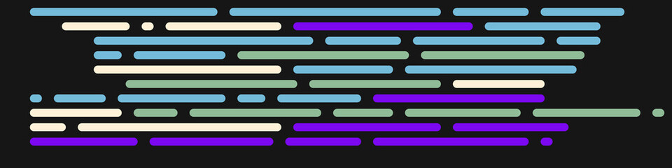 Code on screen vector illustration, flat cartoon coding lines simulation