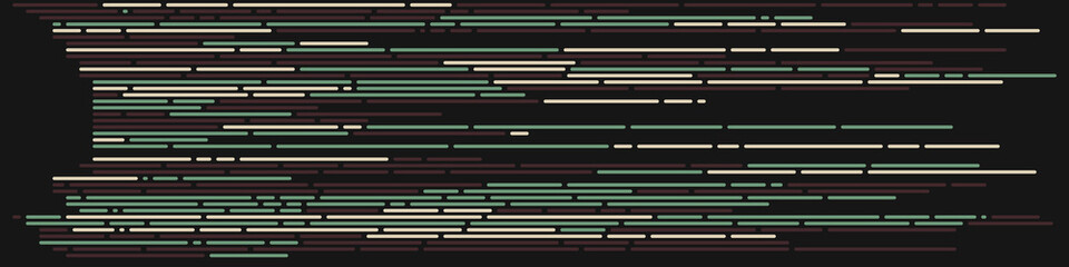 Code on screen vector illustration, flat cartoon coding lines simulation