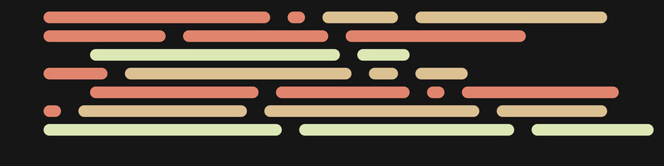 Code on screen vector illustration, flat cartoon coding lines simulation
