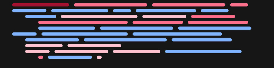 Code on screen vector illustration, flat cartoon coding lines simulation