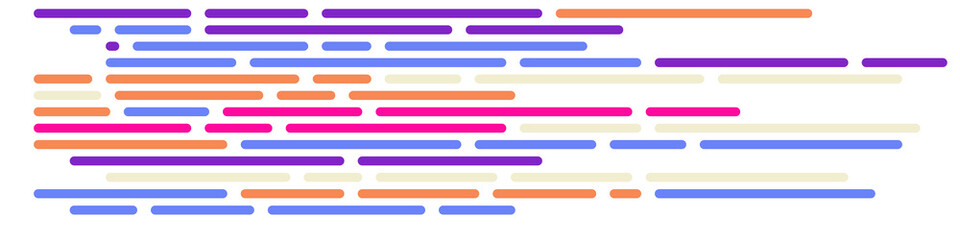 Code on screen vector illustration, flat cartoon coding lines simulation