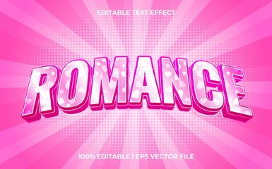 Poster - romance editable text effect, lettering typography font style, love 3d text for tittle