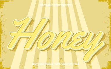 Poster - Honey editable text effect, lettering typography font style, Sweet 3d text for tittle