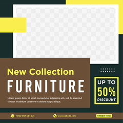 Wall Mural - Furniture sale banner Social media post template