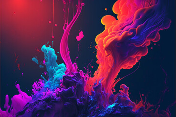 Wall Mural - colorful abstract background with splashes