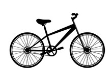 Hand Drawn Illustration Of Racing Bicycle In Ink Hand Drawn Style.