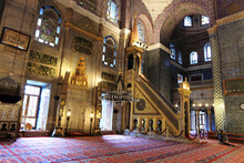 Interior Art Islamic Calligraphy Yeni Cami Mosque Pulpit