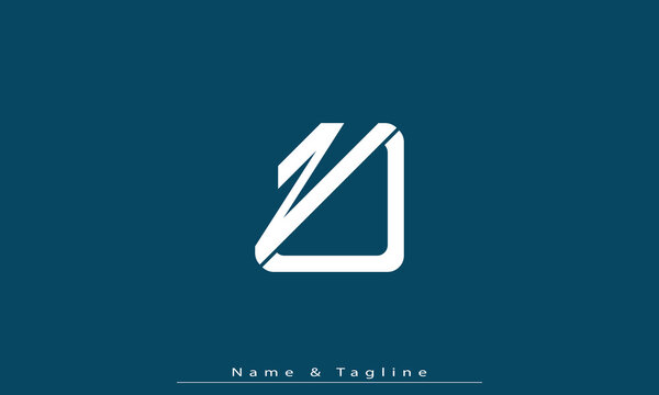Alphabet letters Initials Monogram logo NV , VN