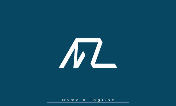 Alphabet letters Initials Monogram logo NZ , ZN