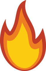 Sticker - Fire flame smoke icon. Flat illustration of Fire flame smoke vector icon for web design isolated