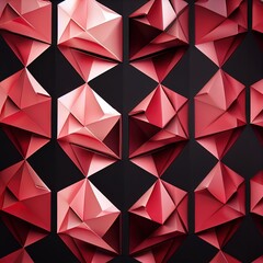 Aufkleber - Red and black geometric background