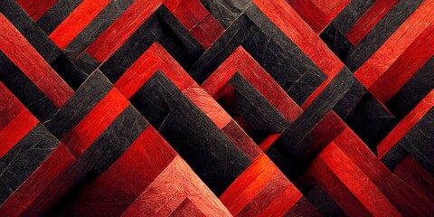 Aufkleber - Red and black geometric background