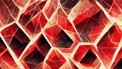 Aufkleber - Red and black geometric background
