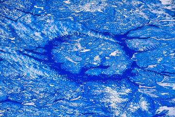 Wall Mural - ile rene-lavasseur in quebec province, canada. digital enhancement. elements by nasa