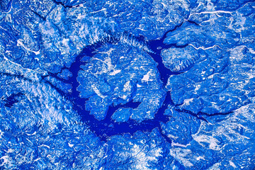Wall Mural - ile rene-lavasseur in quebec province, canada. digital enhancement. elements by nasa