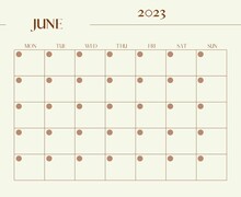 Monthly 2023 Planner Printable Vintage Aesthetic Calendar
