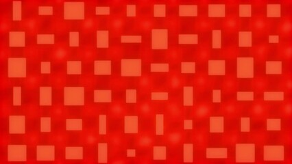 Wall Mural - bright red 3d cubes shuffle - geometry abstract background - loop video