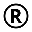 R Symbol trademark on Transparent Background