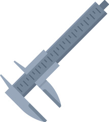 Poster - Caliper scale icon flat vector. Calliper vernier. Micrometer tool isolated